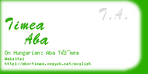 timea aba business card